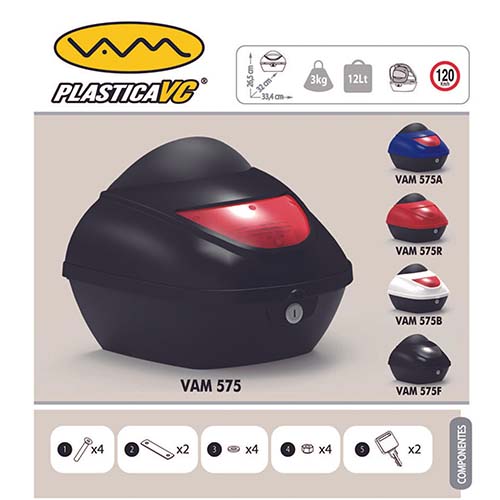 BAUL PORTA OBJETOS 32 LITROS UNIVERSAL ROJO PLASTICA VC (575R)