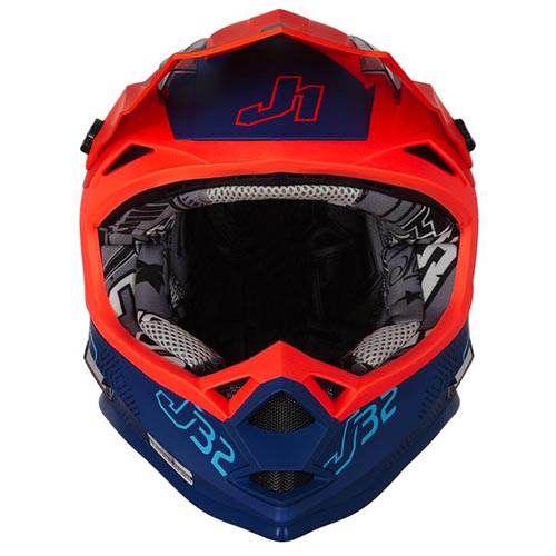 CASCO JUST1 J32 VERTIGO KIDS BLUE/FLUO ORANGE XS