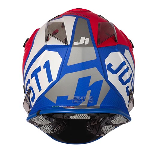 CASCO JUST1 J32 VERTIGO KIDS BLUE/WHITE/RED XXS