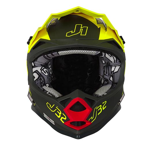 CASCO JUST1 J32 VERTIGO KIDS RED/GREY FLUO YELLOW XS