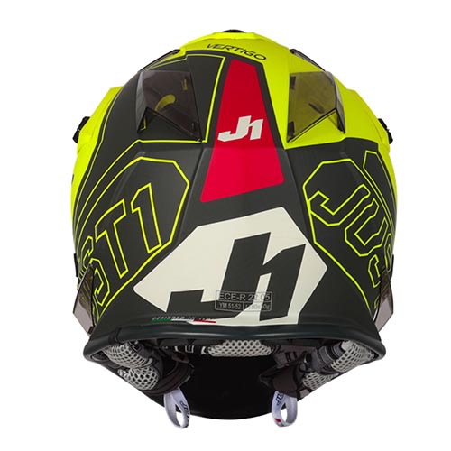 CASCO JUST1 J32 VERTIGO KIDS RED/GREY FLUO YELLOW XXS