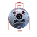 MAZA TRASERA (FRENO A DISCO) MOTOMEL SKUA 250 PRO OEM EXCLU