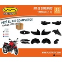 KIT CARENADO FZ 16 NEGRO 11 PZAS. PLASTICA VC (1053)