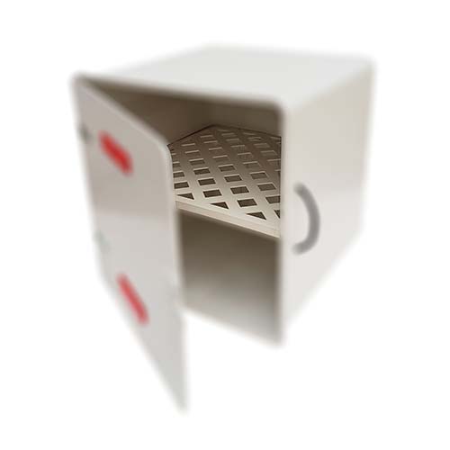 ESTANTE PARA CAJA DELIVERY BLANCA PLASTICA VC (593B)