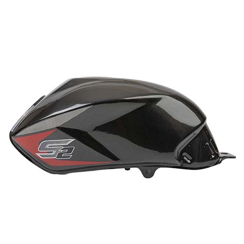 TANQUE DE NAFTA MOTOMEL NEW S2 TUBULAR NEGRO C/TAPA  OEM EXCLU