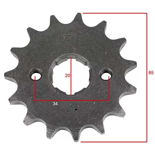 KIT TRANSMISION ZANELLA RX150/CE150/RD150/CG125 38T/15T C/CAD. DOR. STD