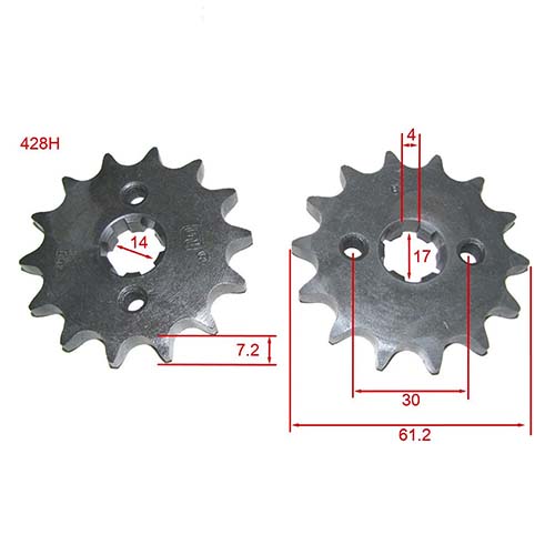 KIT TRANSMISION GILERA SMASH/HONDA WAVE (36/14) 428H-108L C/CAD. DOR. STD