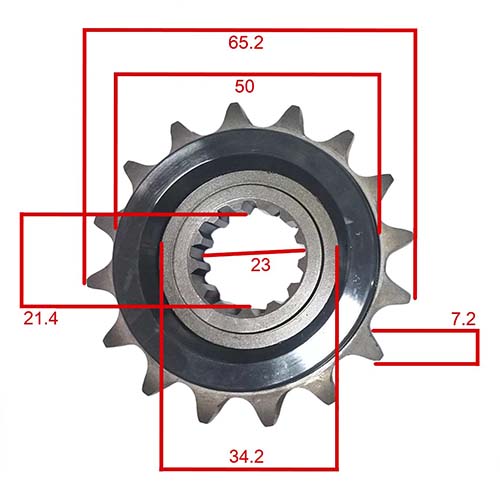 KIT TRANSMISION YAMAHA YBR250 (45/15) C/CAD. DOR. C/ORING STD
