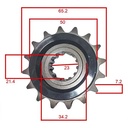 KIT TRANSMISION YAMAHA YBR250 (45/15) C/CAD. DOR. C/ORING STD