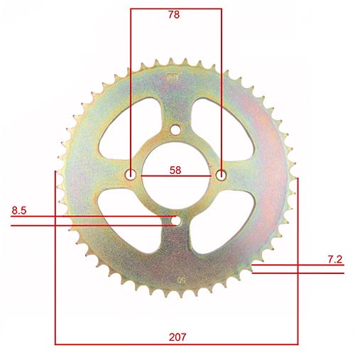 KIT TRANSMISION BAJAJ ROUSER 220 (36/14) 520H-108L C/CAD. DOR. STD
