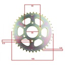 KIT TRANSMISION BAJAJ ROUSER NS 200 (6 AGU.) 39/14 520H-108L C/CAD. DOR. STD
