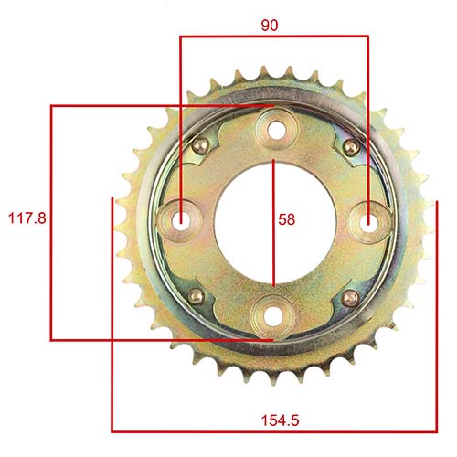 KIT TRANSMISION HONDA WAVE 110S (2017-2024) (37/14) 428H C/CAD. DOR. STD