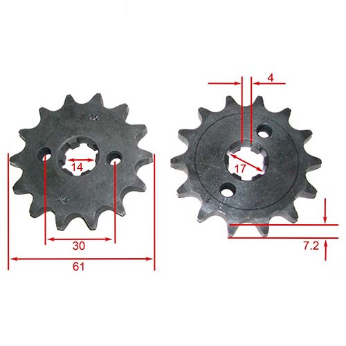 KIT TRANSMISION HONDA WAVE 110S (2017-2024) (37/14) 428H C/CAD. DOR. STD