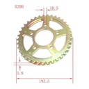 KIT TRANSMISION HONDA CBX250 TWISTER 520H-106L (37-13) C/CAD. DOR. STD