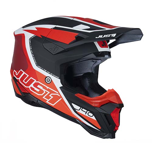 CASCO J40 FLASH RED/WHITE/BLACK MATT L JUST1