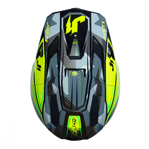 CASCO J40 SHOOTER CAMO/YELLOW FLUO/BLACK GLOSS M JUST1