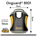 CANDADO (SOLO) 8101 BEAST 11mm ESPESOR MAXIMA SEGURIDAD ONGUARD