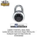 CANDADO (SOLO) 8104 BULLMASTIFF 8mm ESPESOR CON COMBINACION ACERO INOXIDABLE ONGUARD