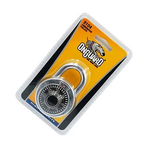 CANDADO (SOLO) 8104 BULLMASTIFF 8mm ESPESOR CON COMBINACION ACERO INOXIDABLE ONGUARD