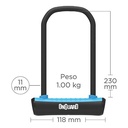 TRABA U 8154GR NEON SERIES VERDE 11.5cmX23cm + ALARGADOR + SOPORTE ONGUARD