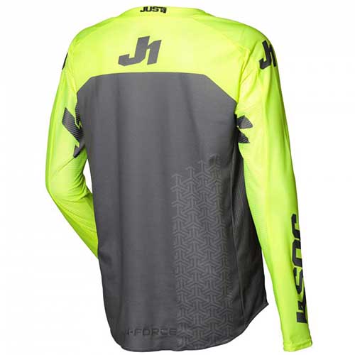 JERSEY (BUZO) MOTOCROSS JUST1 J-FORCE TERRA DARK GRAY/FLUO YELLOW M