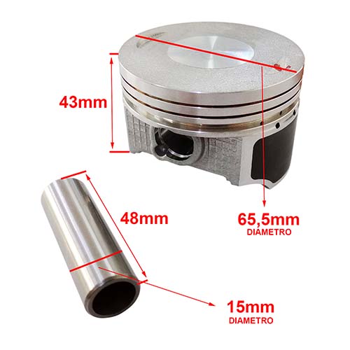 KIT CILINDRO MOTOMEL SKUA 250 FULL/XMM 250/PITBULL CADENERO (65.5 mm) OEM EXCLU