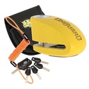 TRABA DISCO CON ALARMA 120DB 8258 6mm AMARILLO ONGUARD