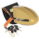 TRABA DISCO CON ALARMA 120DB 8260 6mm DORADO ONGUARD