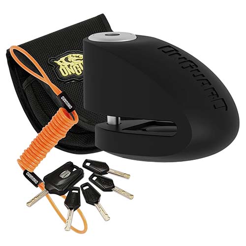 TRABA DISCO CON ALARMA 120DB 8261 10mm NEGRO ONGUARD