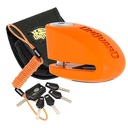 TRABA DISCO CON ALARMA 120DB 8262 10mm NARANJA FLUOR ONGUARD