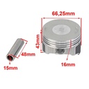 KIT PISTON MOTOMEL XMM 250/SR 200/GILERA VC200/SKUA250 65.5mm (0.75) STD