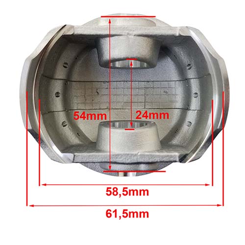 KIT PISTON MOTOMEL XMM 250/SR 200/GILERA VC200/SKUA250 65.5mm (0.75) STD