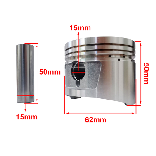 KIT PISTON ZANELLA RX150 62mm (STD) STD