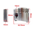 KIT PISTON ZANELLA RX150 62mm (0.75) STD