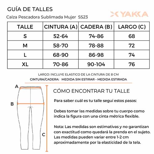 CALZA PESCADORA NEGRA TALLE L YAKKA (3007)