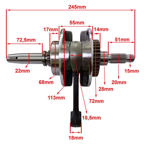 CIGUEÑAL COMPLETO MOTOMEL SIRIUS 250 OEM EXCLU