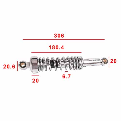AMORTIGUADOR SUZUKI EN125 CROMADO (JGO) STD EXCLU