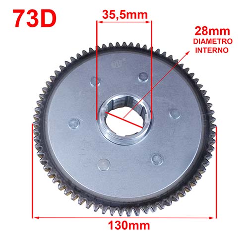 CAMPANA DE EMBRAGUE 73D HONDA STORM/MOTOMEL DAKAR 200 STD
