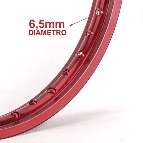 ARO DE LLANTA ALUMINIO 6063 (ROJO 36A) 160X14 STD