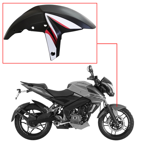 GUARDABARRO DEL. BAJAJ ROUSER 200 NS BLANCO MTC