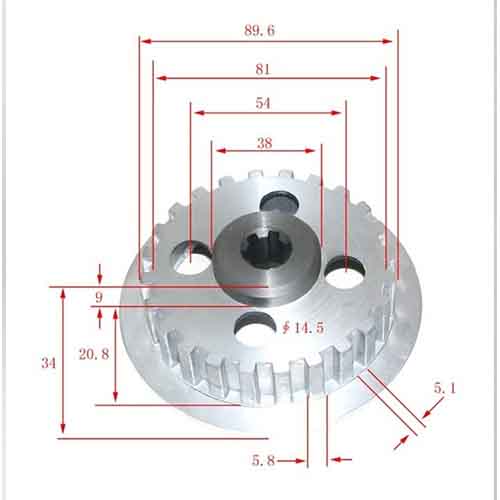 PLATO Y PRESION DE EMBRAGUE HONDA WAVE 100/C100 BIZ (JGO) STD
