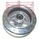 MAZA TRASERA ZANELLA RX150/CE150/RD150 C/RULEMAN RETEN Y BUJES STD