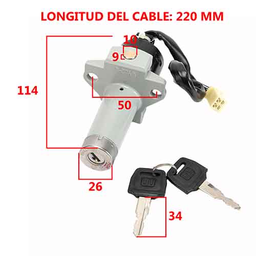 LLAVE DE CONTACTO MOTOMEL SKUA 150 STD