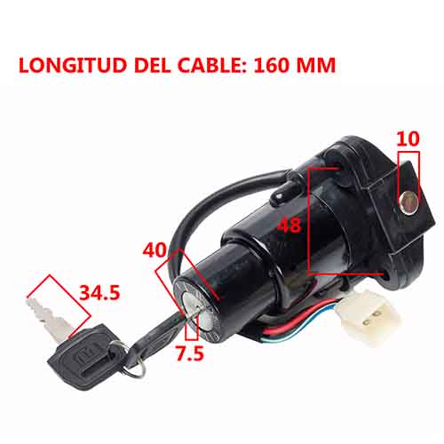 LLAVE DE CONTACTO YAMAHA YBR 125 BRASIL/XTZ 125 BRASIL STD