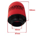 FILTRO DE AIRE COMPETICION CON RESORTE 45X86X100mm STD EXCLU