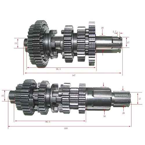 EJES Y ENGRANAJES DE CAMBIO HONDA SDH STORM 125 STD