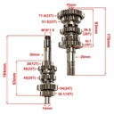 EJES Y ENGRANAJES DE CAMBIO SUZUKI GIXXER 150 STD