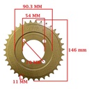 CORONA DE TRANSMISION GILERA 110 SMASH (Z35) CREUSO (1456-ARG)