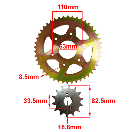 KIT TRANSMISION DOMINAR 400 / KTM DUKE 390 (46T / 14T) 520HO-118L C/CAD DOR. C/ ORING STD