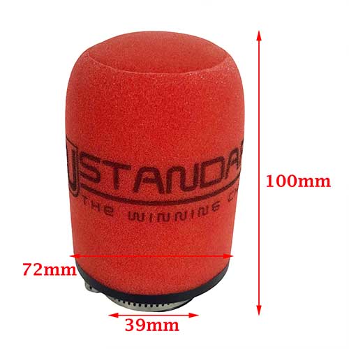 FILTRO DE AIRE COMPETICION CON RESORTE 39X72X100mm -TIPO 2 STD